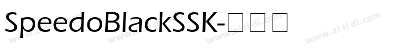 SpeedoBlackSSK字体转换