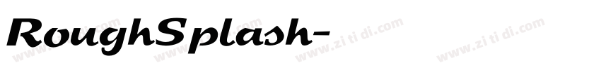 RoughSplash字体转换