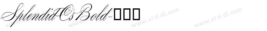 SplendidCsBold字体转换