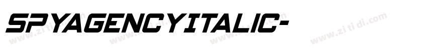 SpyAgencyItalic字体转换