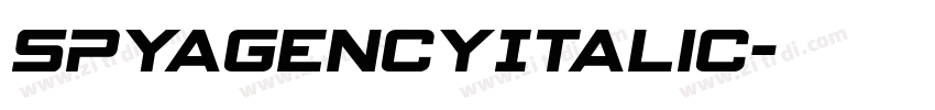 SpyAgencyItalic字体转换