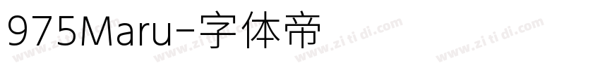 975Maru字体转换