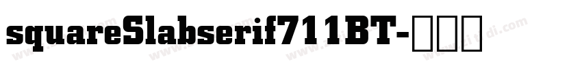 squareSlabserif711BT字体转换