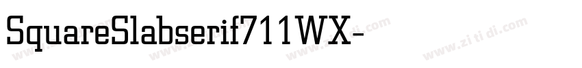 SquareSlabserif711WX字体转换