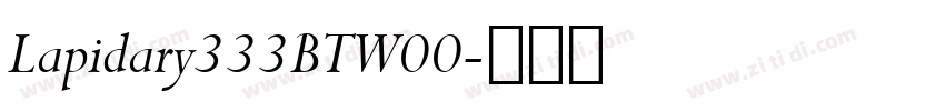 Lapidary333BTW00字体转换