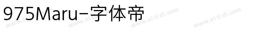 975Maru字体转换