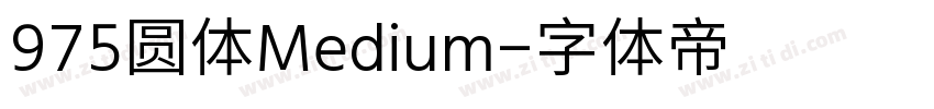 975圆体Medium字体转换