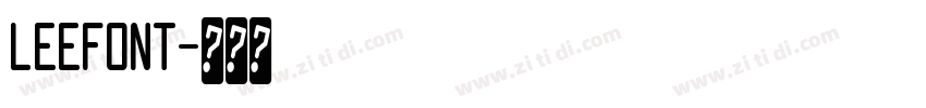 LEEFONT字体转换