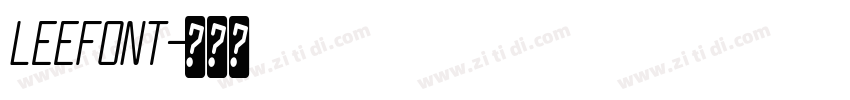 LEEFONT字体转换