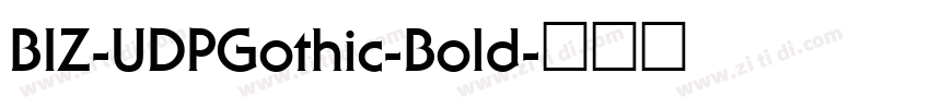 BIZ-UDPGothic-Bold字体转换