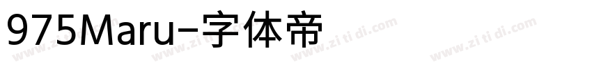 975Maru字体转换