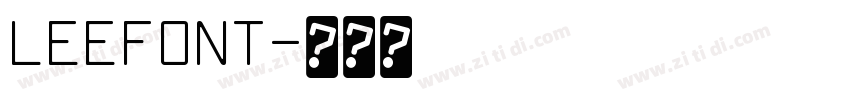 LEEFONT字体转换