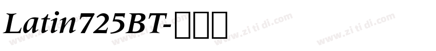 Latin725BT字体转换