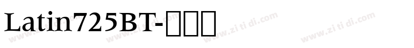 Latin725BT字体转换