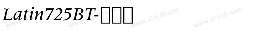 Latin725BT字体转换