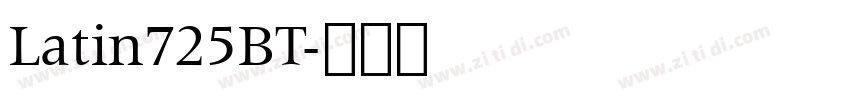 Latin725BT字体转换