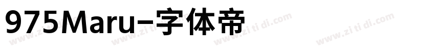 975Maru字体转换