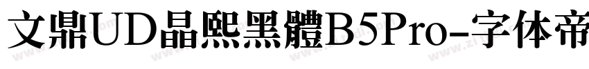 文鼎UD晶熙黑體B5Pro字体转换