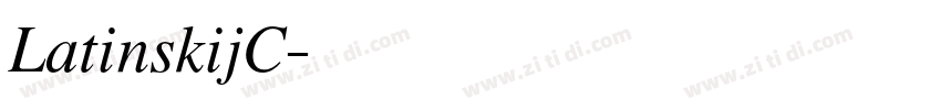 LatinskijC字体转换