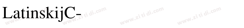 LatinskijC字体转换
