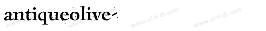 antiqueolive字体转换
