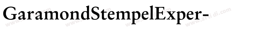 GaramondStempelExper字体转换