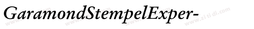 GaramondStempelExper字体转换