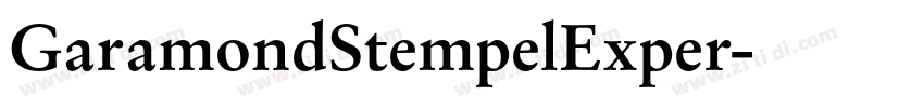 GaramondStempelExper字体转换