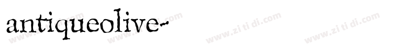 antiqueolive字体转换
