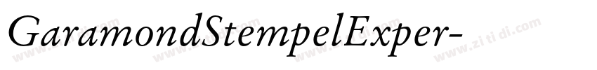 GaramondStempelExper字体转换