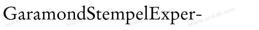 GaramondStempelExper字体转换
