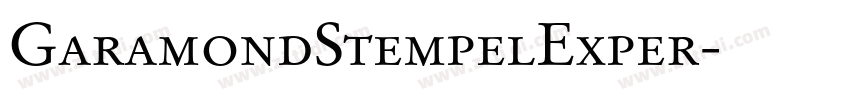 GaramondStempelExper字体转换