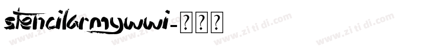 stencilArmyWWI字体转换