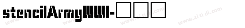 stencilArmyWWI字体转换