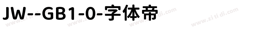 JW--GB1-0字体转换