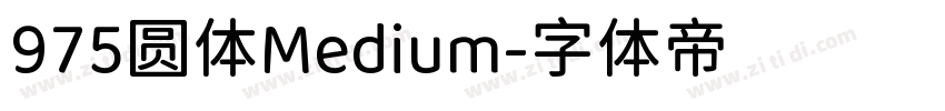 975圆体Medium字体转换