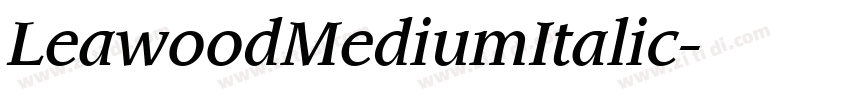 LeawoodMediumItalic字体转换