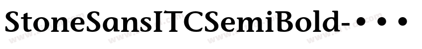 StoneSansITCSemiBold字体转换