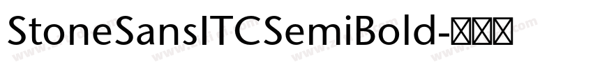 StoneSansITCSemiBold字体转换