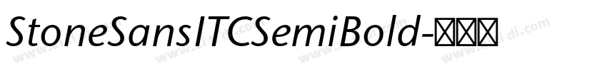 StoneSansITCSemiBold字体转换