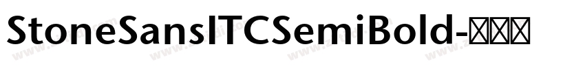 StoneSansITCSemiBold字体转换