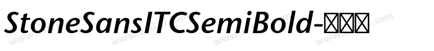 StoneSansITCSemiBold字体转换