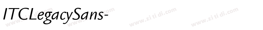 ITCLegacySans字体转换