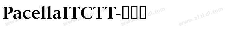 PacellaITCTT字体转换