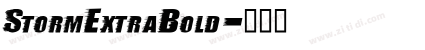 StormExtraBold字体转换