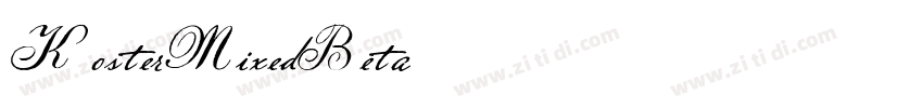 KosterMixedBeta001字体转换