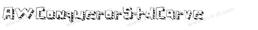 AWConquerorStdCarve字体转换