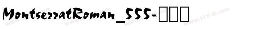 MontserratRoman_555字体转换