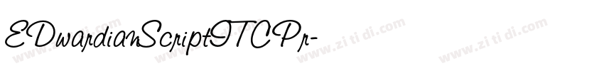 EDwardianScriptITCPr字体转换