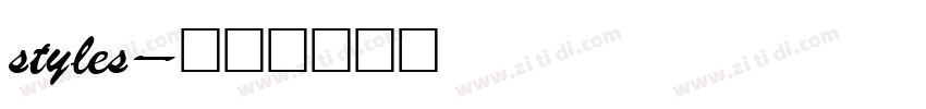 styles字体转换